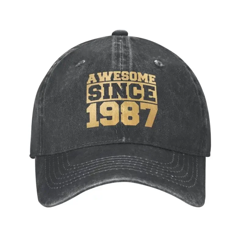 

Punk Unisex Cotton Awesome Since 1987 Baseball Cap Adult Adjustable Dad Hat Women Men Sports