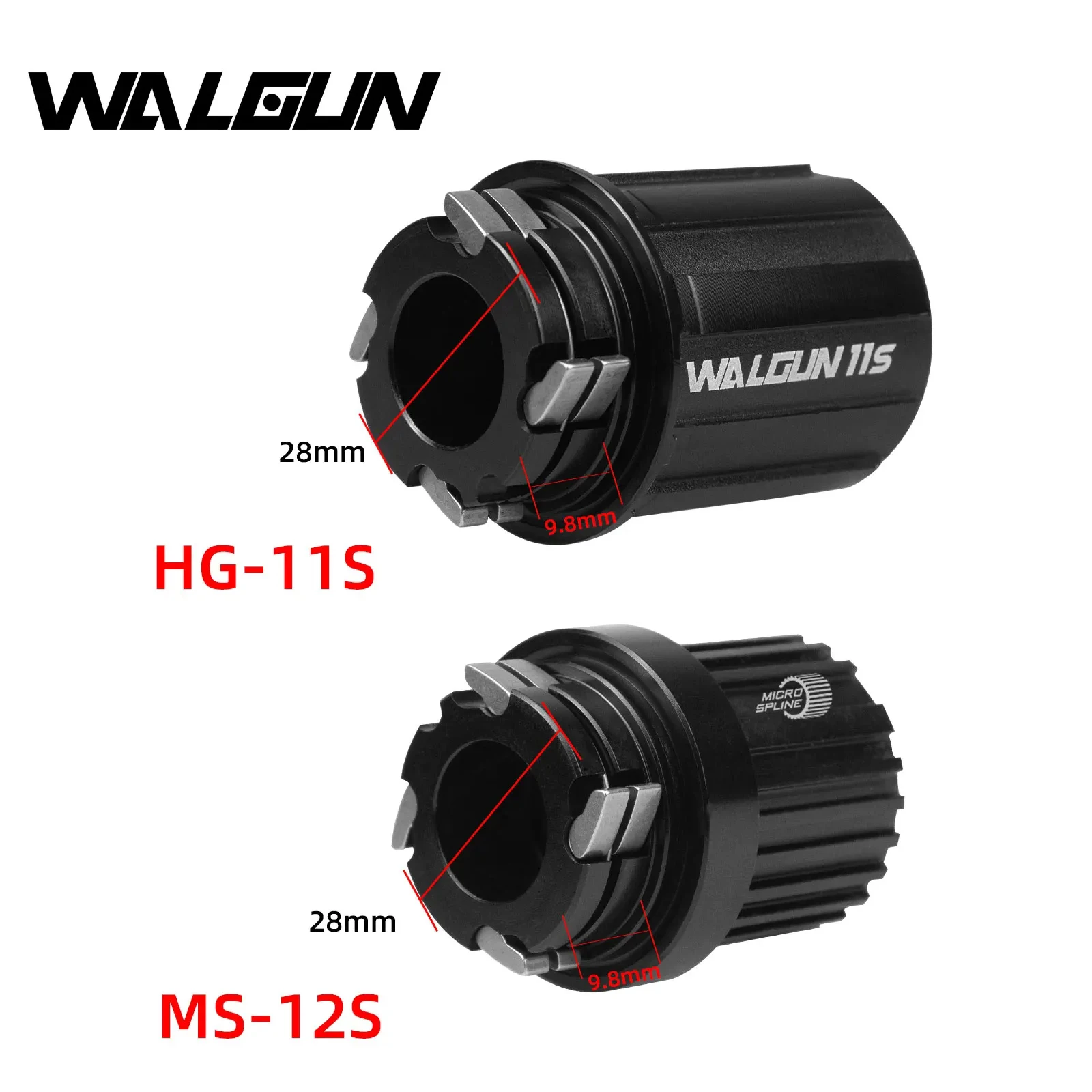 Walgun HG 11 Speed, MS 12 Speed, Mountain Bike Freehub, 4 Pawl Micro Spline Freehub Body, Fit Cubos Novatec D042SB Hub, Parts