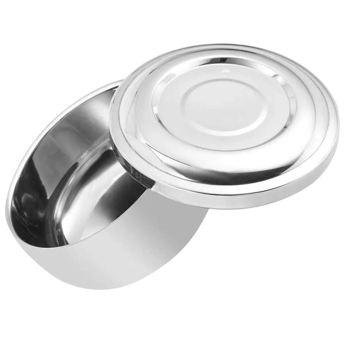 Compact Shaving Mug with Lid High Quality Alloy Shaving Soap Bowl Hot Water Lather Use Stylish Safe Polished Surface Father Gift