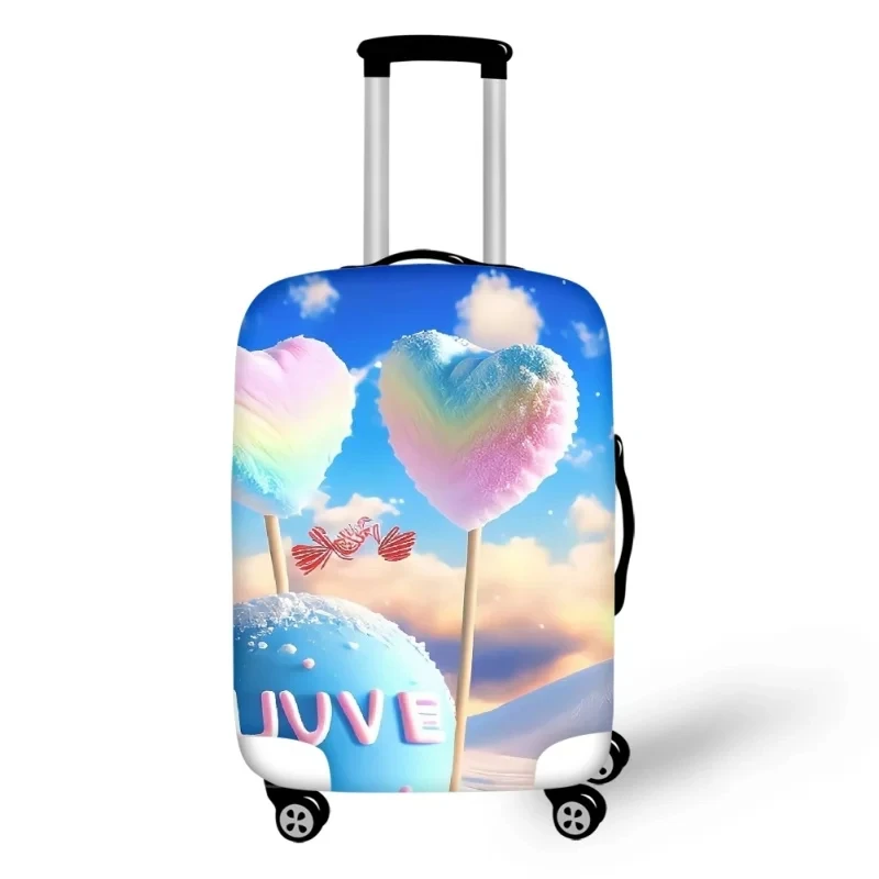 Beach Love Lollipop Pattern Luggage Protective Dust Covers Elastic Waterproof 18-32 Inch Suitcase Cover Travel Accessories