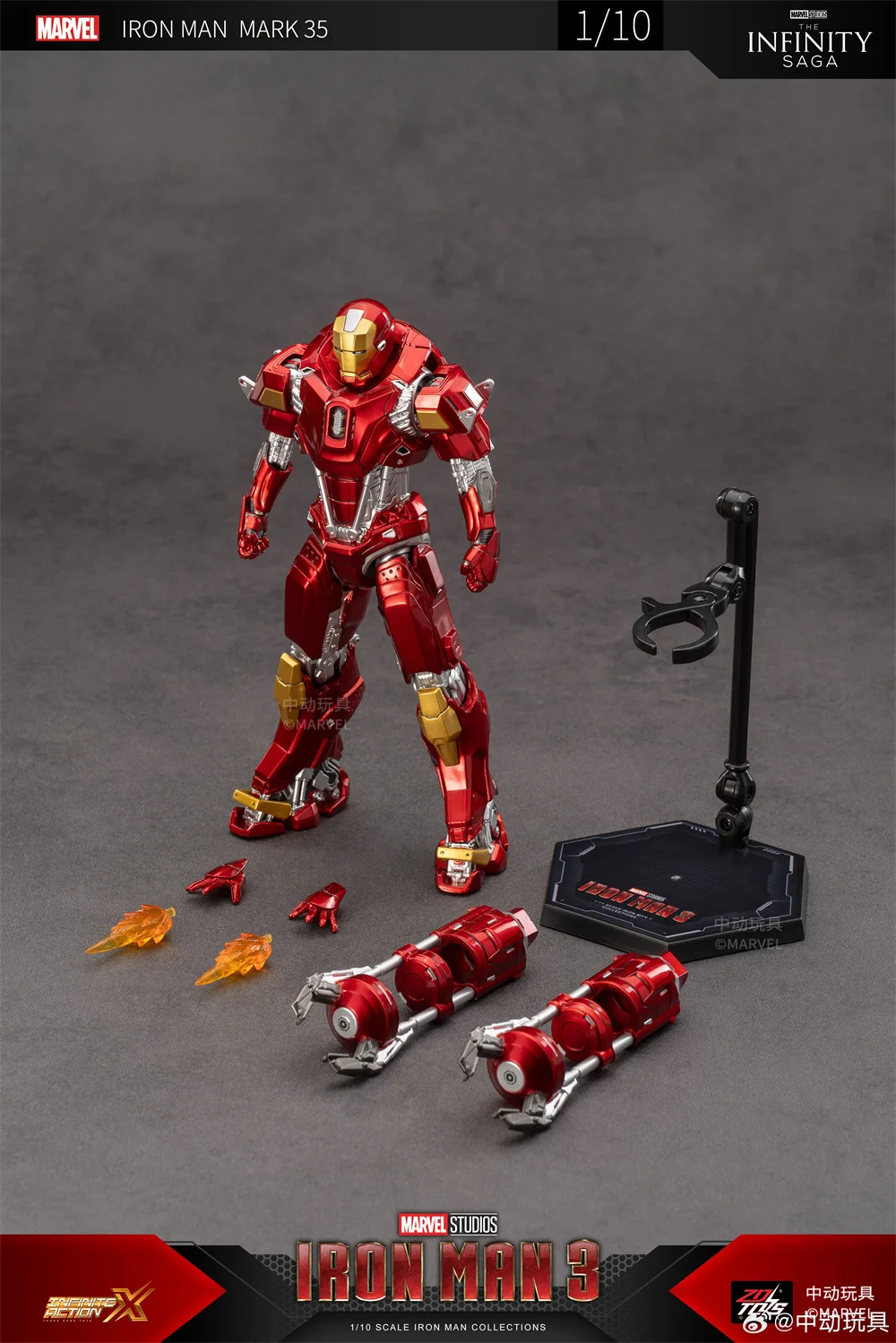 Zdtoys-Marvel Iron Man Action Figures, Modelo 1/10, Mk35 Brinquedo Anime, Coleção, Frete Grátis, Presente de Aniversário, Pré-Encomenda