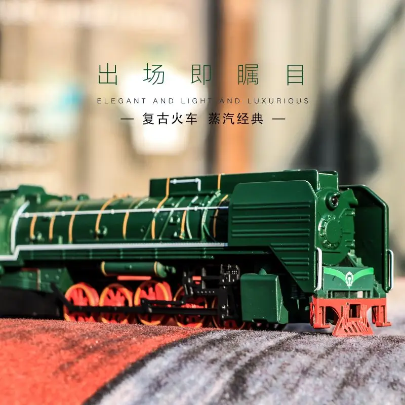 Dongfeng Locomotive Metal Train Diesel Model Traction Steam Train Sound And Light Toy Boy\'s Birthday Gifts