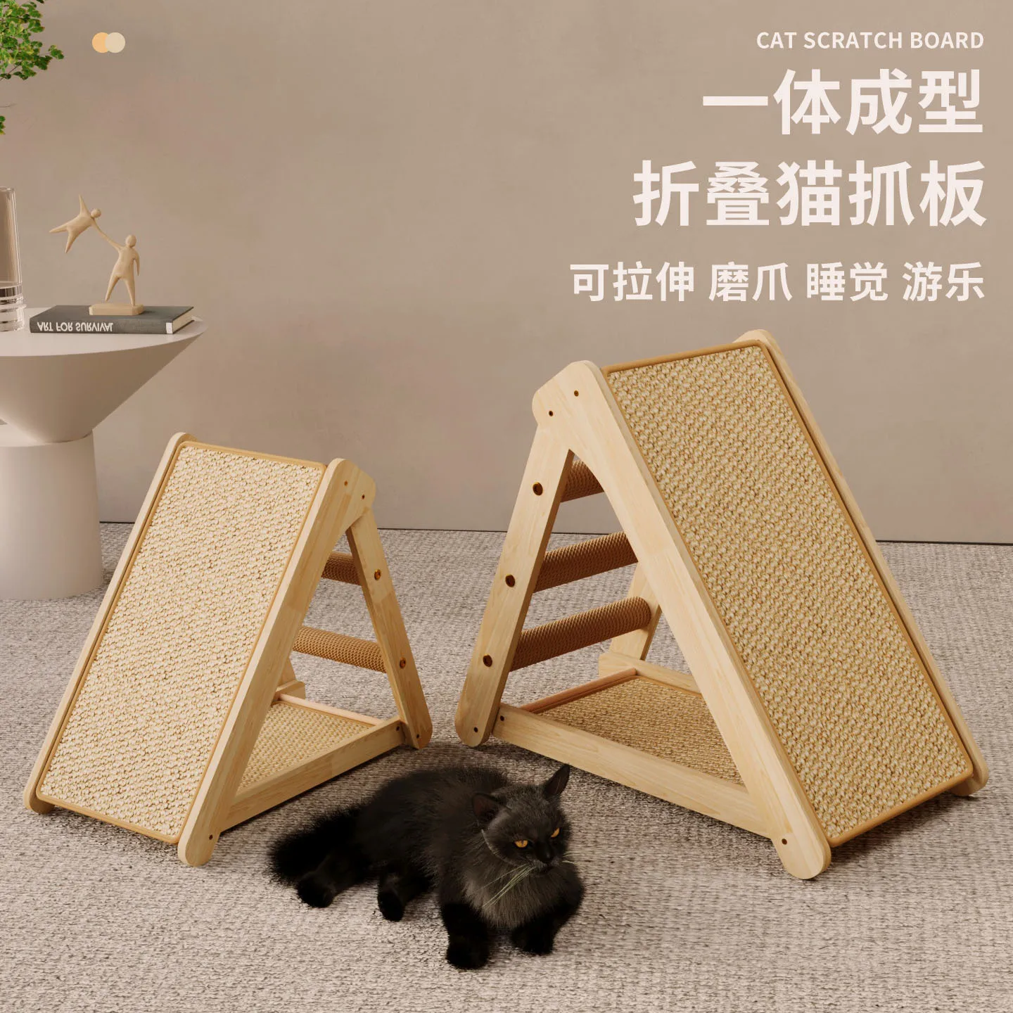 

Cat Tower For Indoor Cats Cat Tree With Sisal Covered Scratching Real Wood Post Durable Cat Scratching Post