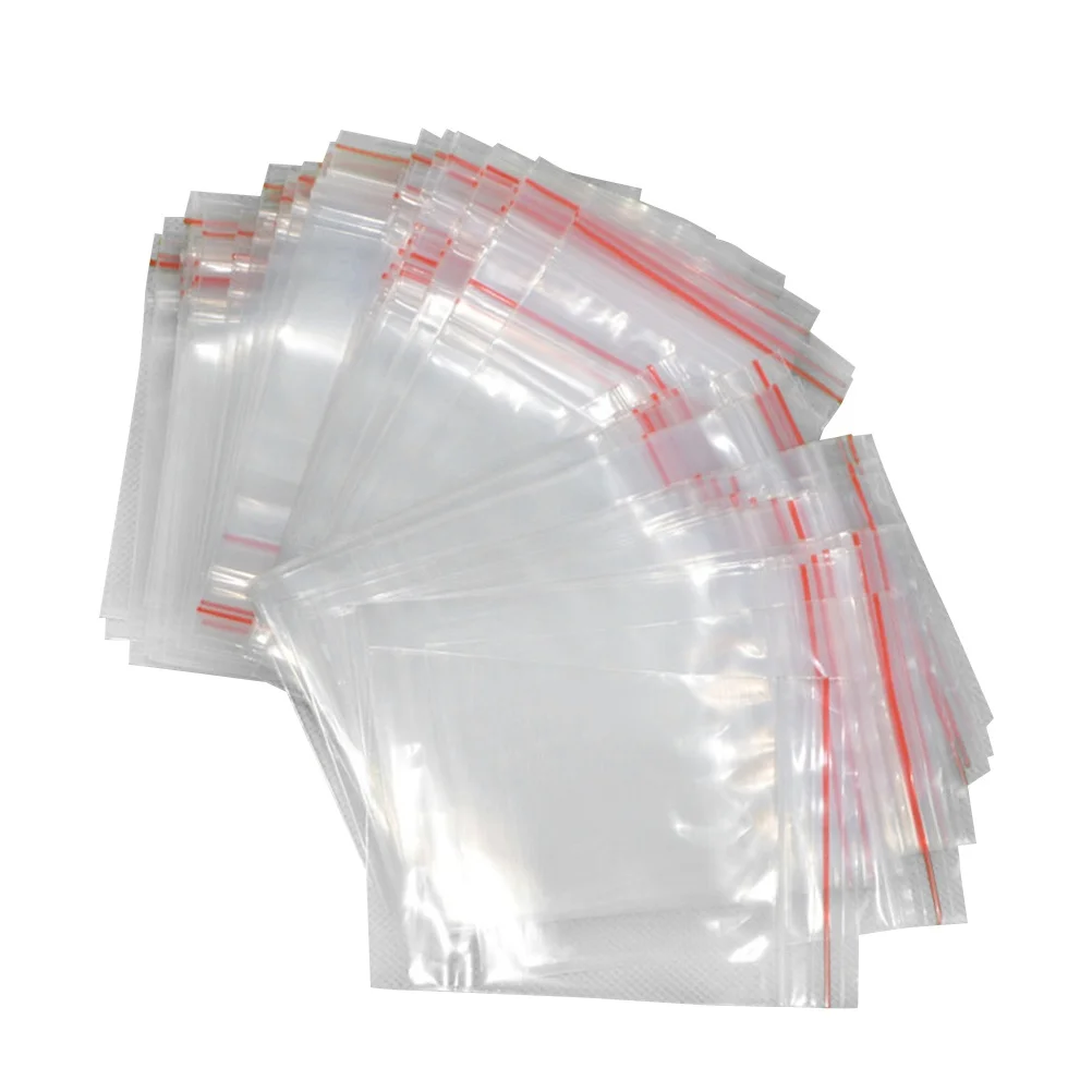 

500 Pcs Sealed Bags Clear Reclosable Storage Zipper Heavy Duty Plastic Transparent For Home Office Gifts Packaging