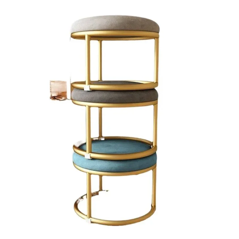 Nordic Round Stackable Stool Simple Low Bench for Living Room Sofa Side Small Footrest Home Furniture