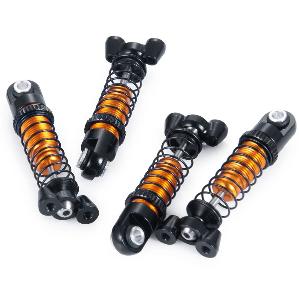 MIBIDAO 4Pcs Front & Rear Shock Absorber Shorten Damper For Kyosho Mini-Z 4X4 1/18 Jimny 1/24 Jeep Wrangler Hilux RC Crawler