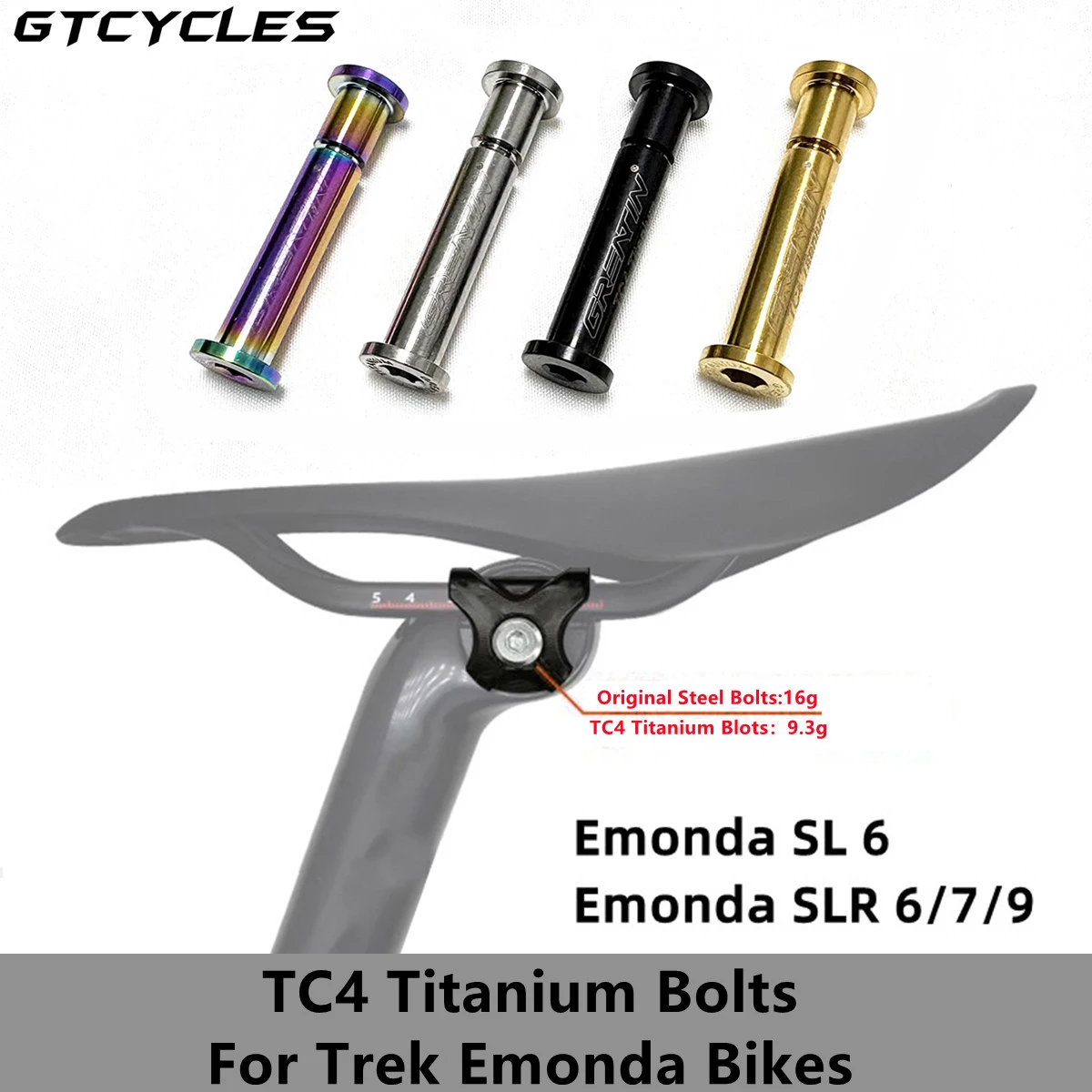 AliExpress GREATIN CYCLES Light weight 9.3g TC4 Titanium Alloy Locking Bolts For Trek Emonda Carbon Road Bike Seatpost Use