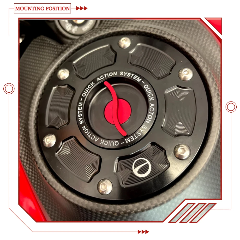 Motorcycle Keyless Quick Open Fuel Tank Cap Accessories New For Ducati Hypermotard 950/SP/RVE Multistrada V4/S V2 1200 1260 950