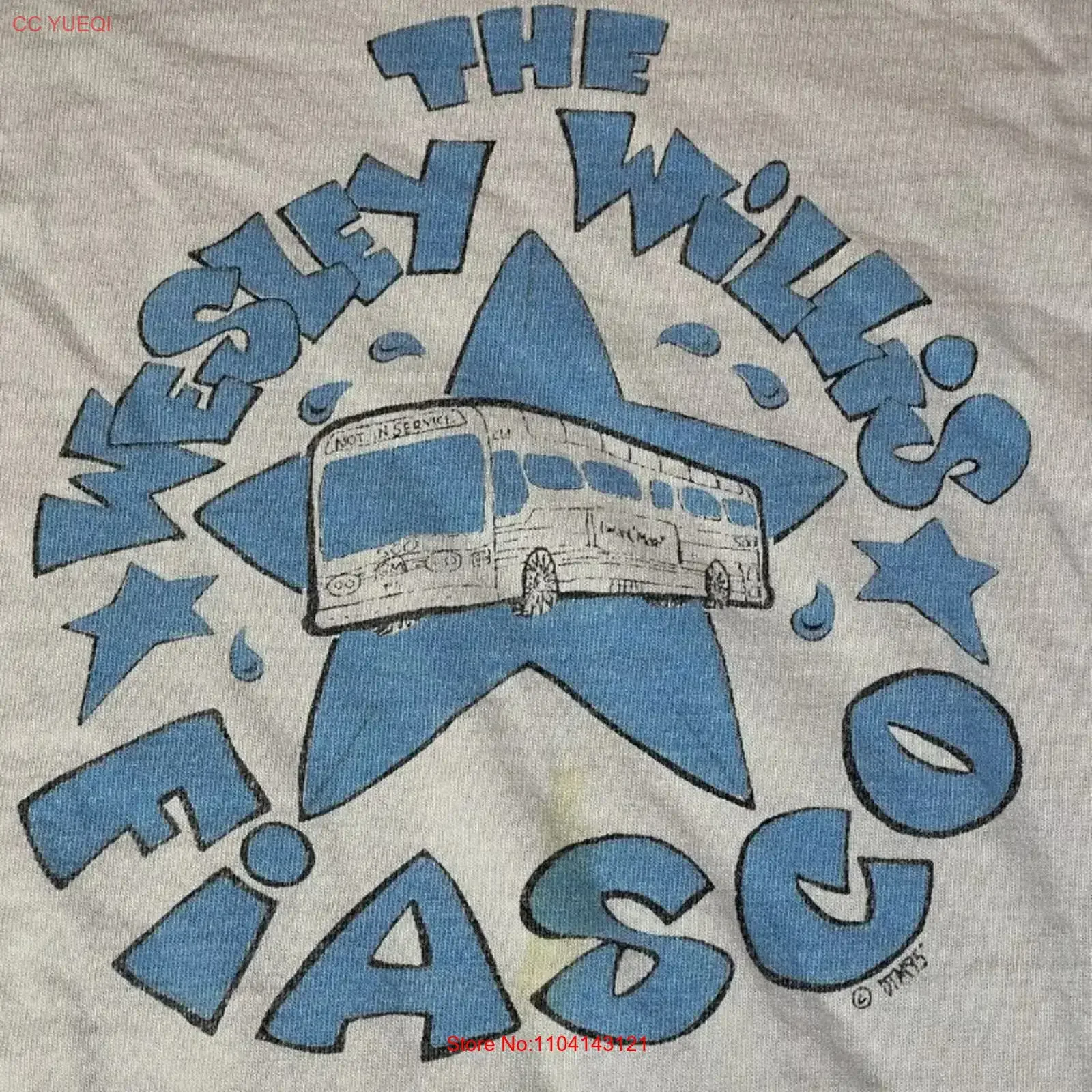 WESLEY WILLIS FIASCO T Shirt  White S 2345XL vintage Washed Stretched fashion Slightly Casual Comfortable Soft