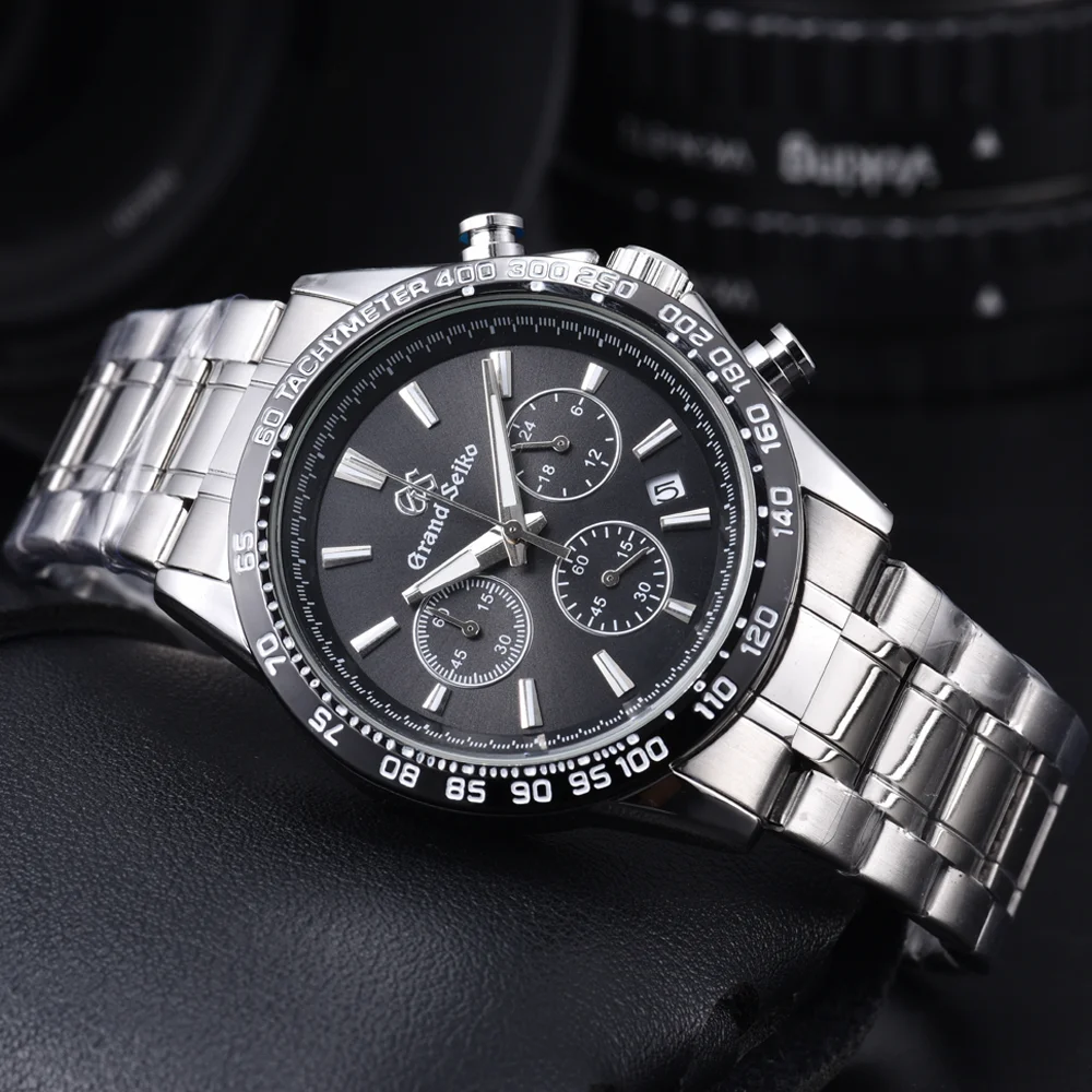 Classic New Top AAA Hot Sale GS Brand Watches For Mens Luxury Multifunctional ChronographAuto Date Quartz Wristwatch AAA Clocks