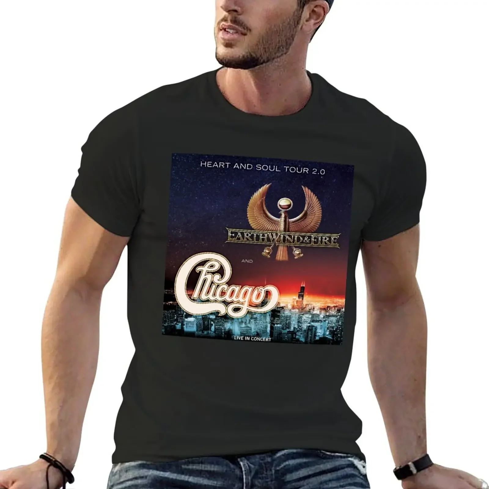 

tour with chicago earth wind inewstv T-Shirt essential t shirt man t shirt custom t shirt shirts men graphic