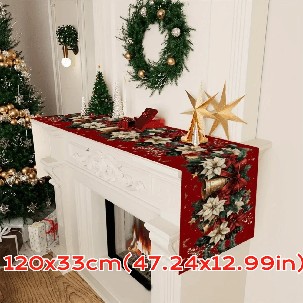 New New Year Christmas Table Runner Santa Claus Snowman Xmas Table Flag Cover Elk Navidad Gift Christmas Tablecloth Home Decor