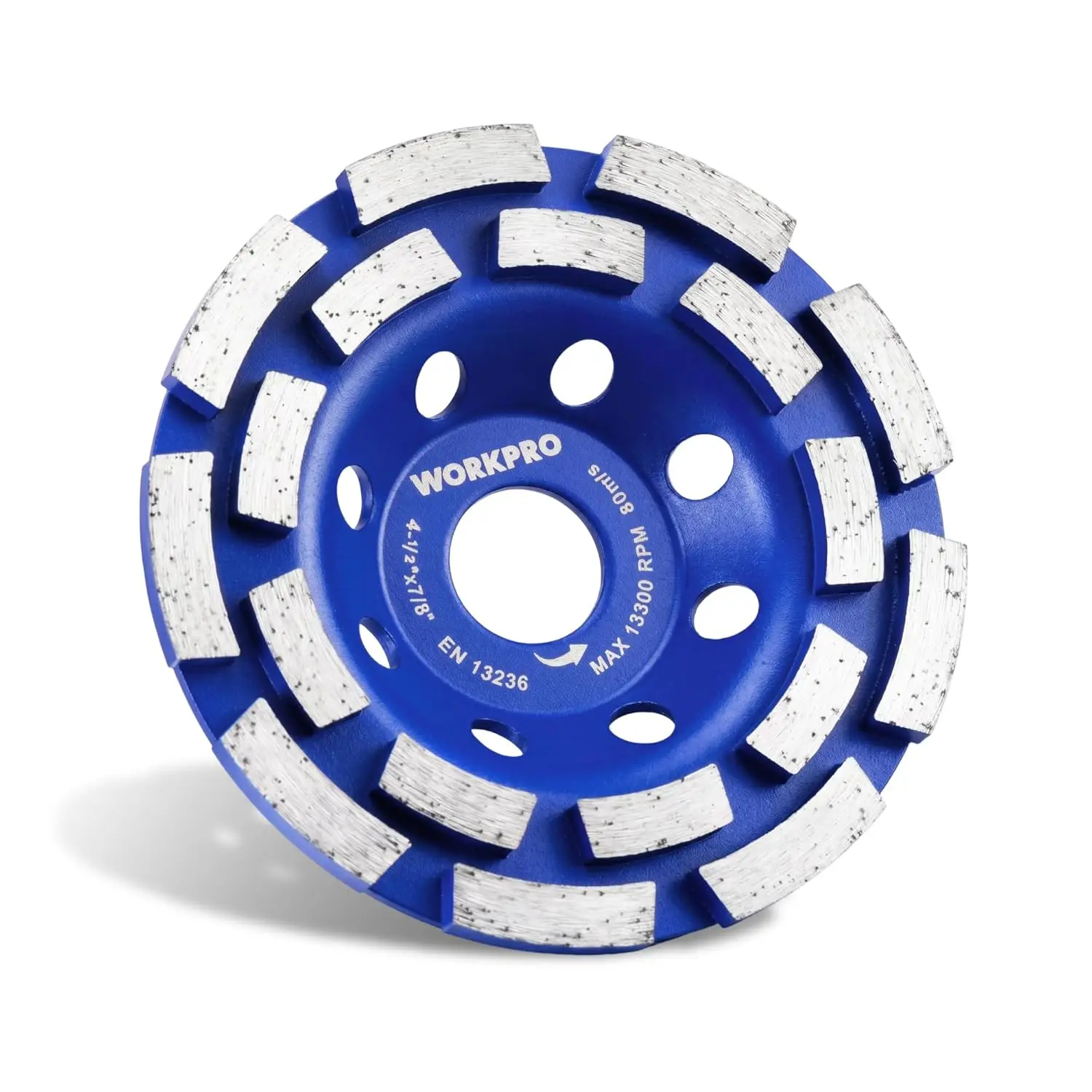 

4.5" Double Row Diamond Cup Wheel for Concrete Grinding, 115mm Turbo Grinding Disc for Angle Grinder