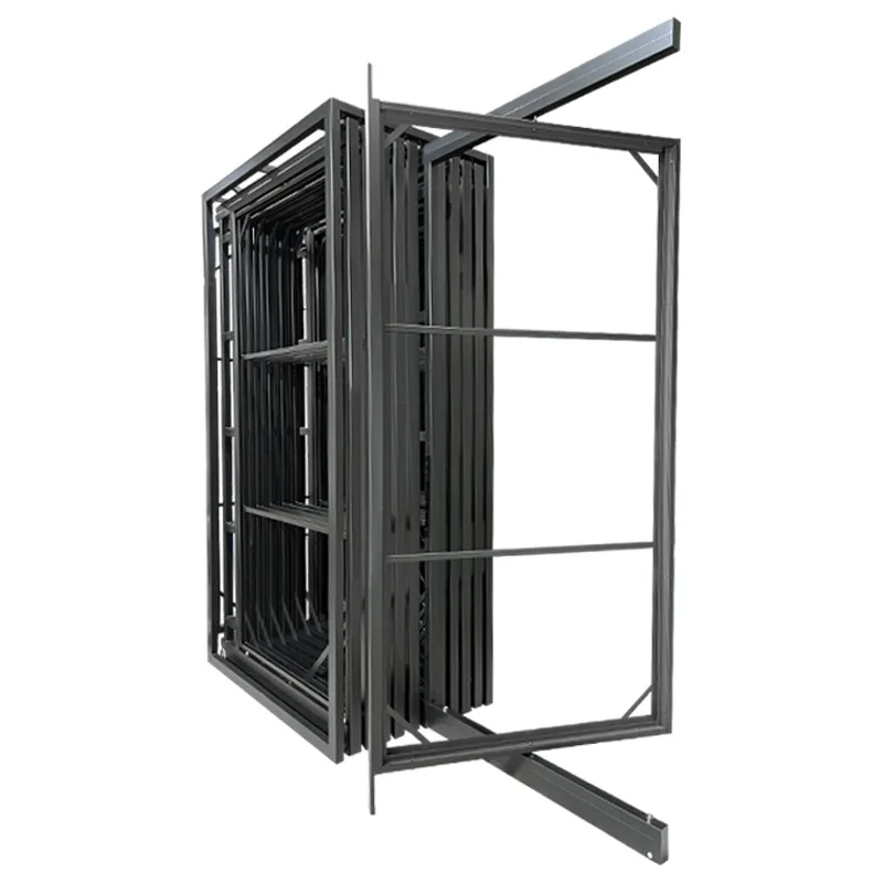 Wall panel display stand pulling rotating tile push-pull display stand art lacquer wood floor material multi-functional vertical