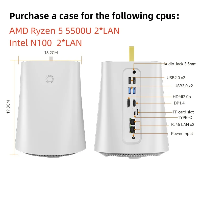 NAS-Firewall-Router WLAN 6 AMD R7 5285U N100 DDR4 M.2 NVME 2280 Pfsense Linux Windows 11 Industriecomputer