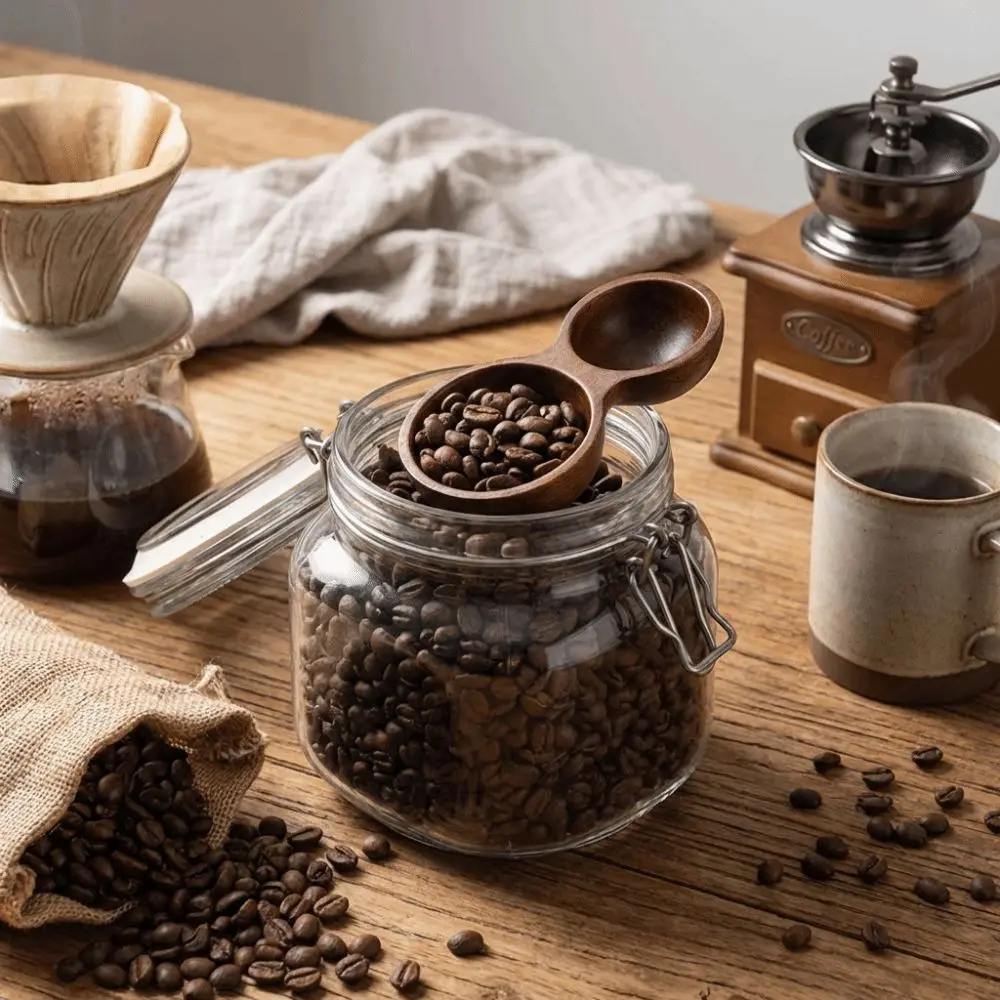 Dual-Headed Wooden Coffee Spoon Serving Cutlery Rust-proof Measuring Spoon Wear-resistant Short Handle Tea Sugar Spoon