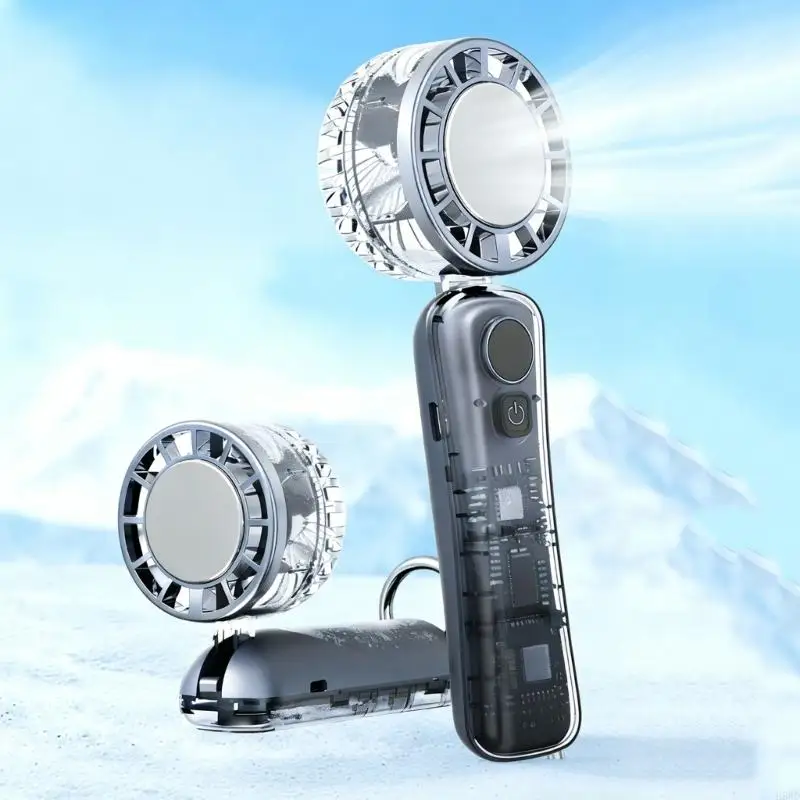 

Portable Handheld Cooling Fan with Ice Mode USB Power And Quiet Operation For Office Outdoor Travel H8WD