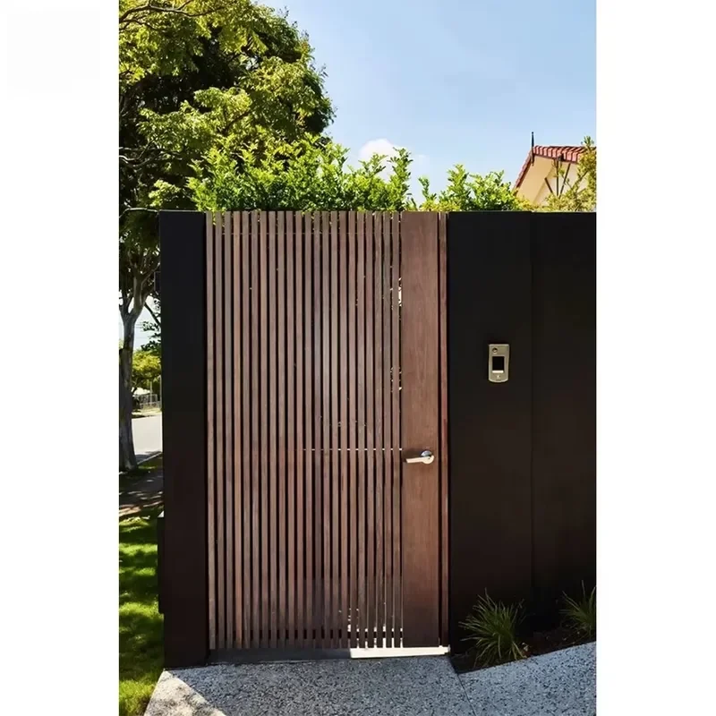 Wooden Fence Gate Solid Wood Cottage Garden Gate Exterior Fencing Trellis Walkway Gates
