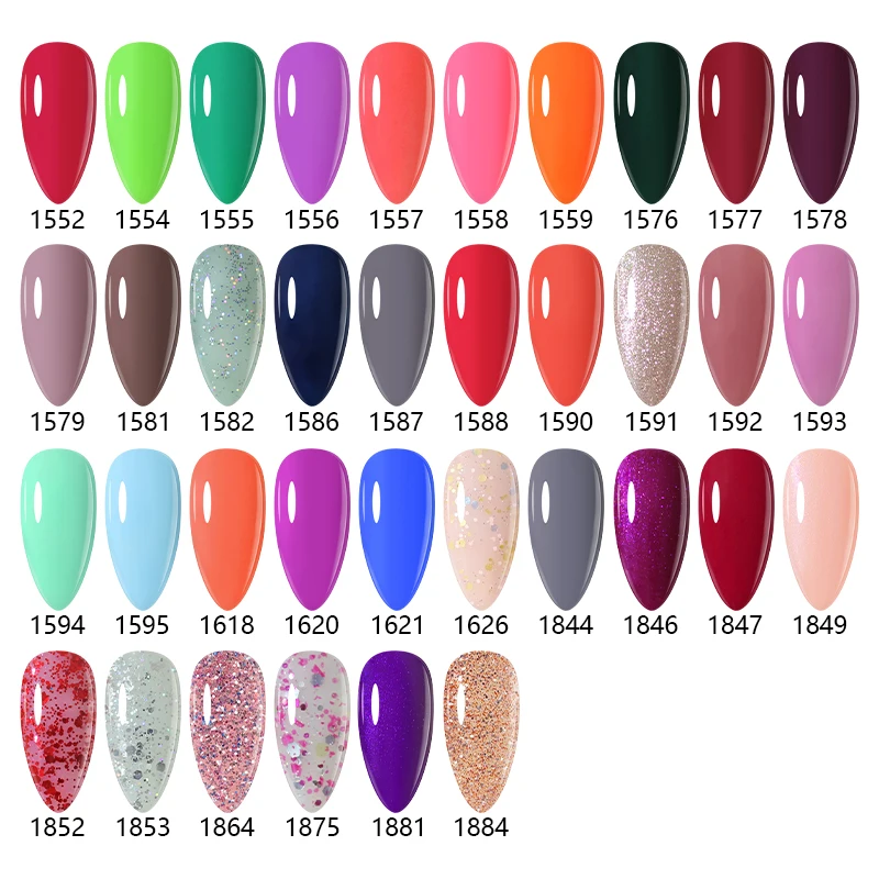 Clou Beaute Multiple Colour Gel Nail Polish 15ml Vernis Semi Permanent UV Gel Glitter Manicure Polish Nail Art Charms Varnish