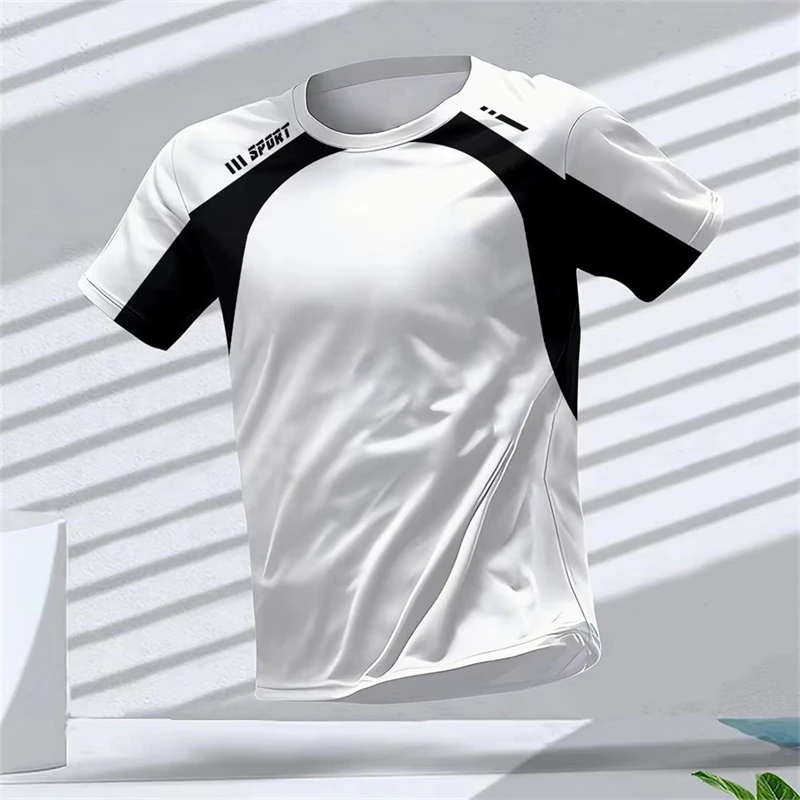 Simple Fashion Sports T-shirts For Men Summer Outdoor Short Sleeve 3D Printed T Shirts Casual Oversized Running Gym Tees Tops image 5