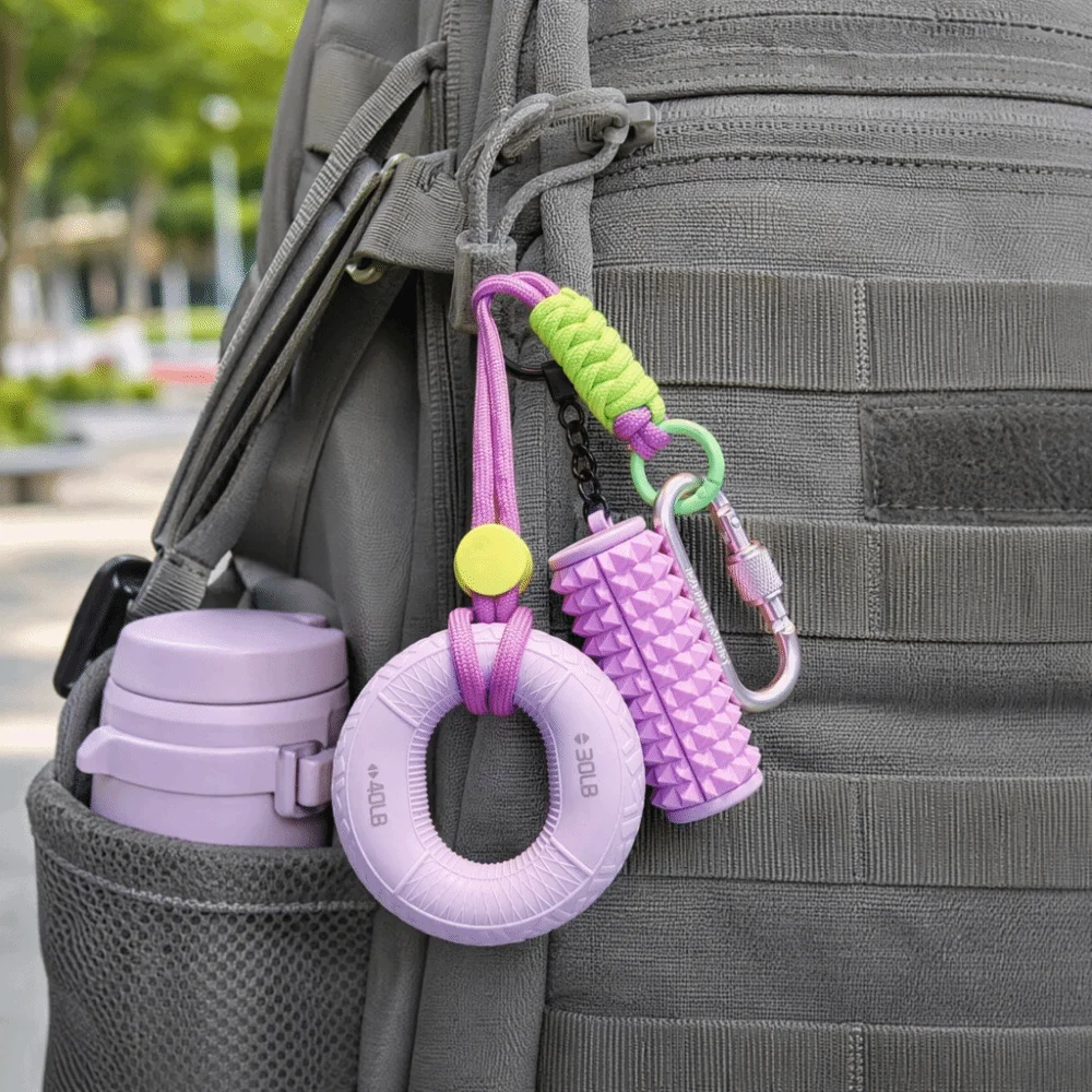 Silicone 10-60LB Hand Grip Keychain Portable Wrist Strength Grip Strength Trainer Pendant Finger Correctors Double Power Grip