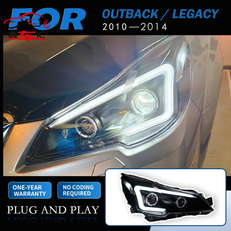

Headlight For Outback/Legacy LED Headlights 2010-2014 Head Lamp Legacy Car Styling DRL Signal Projector Lens Auto Accessories