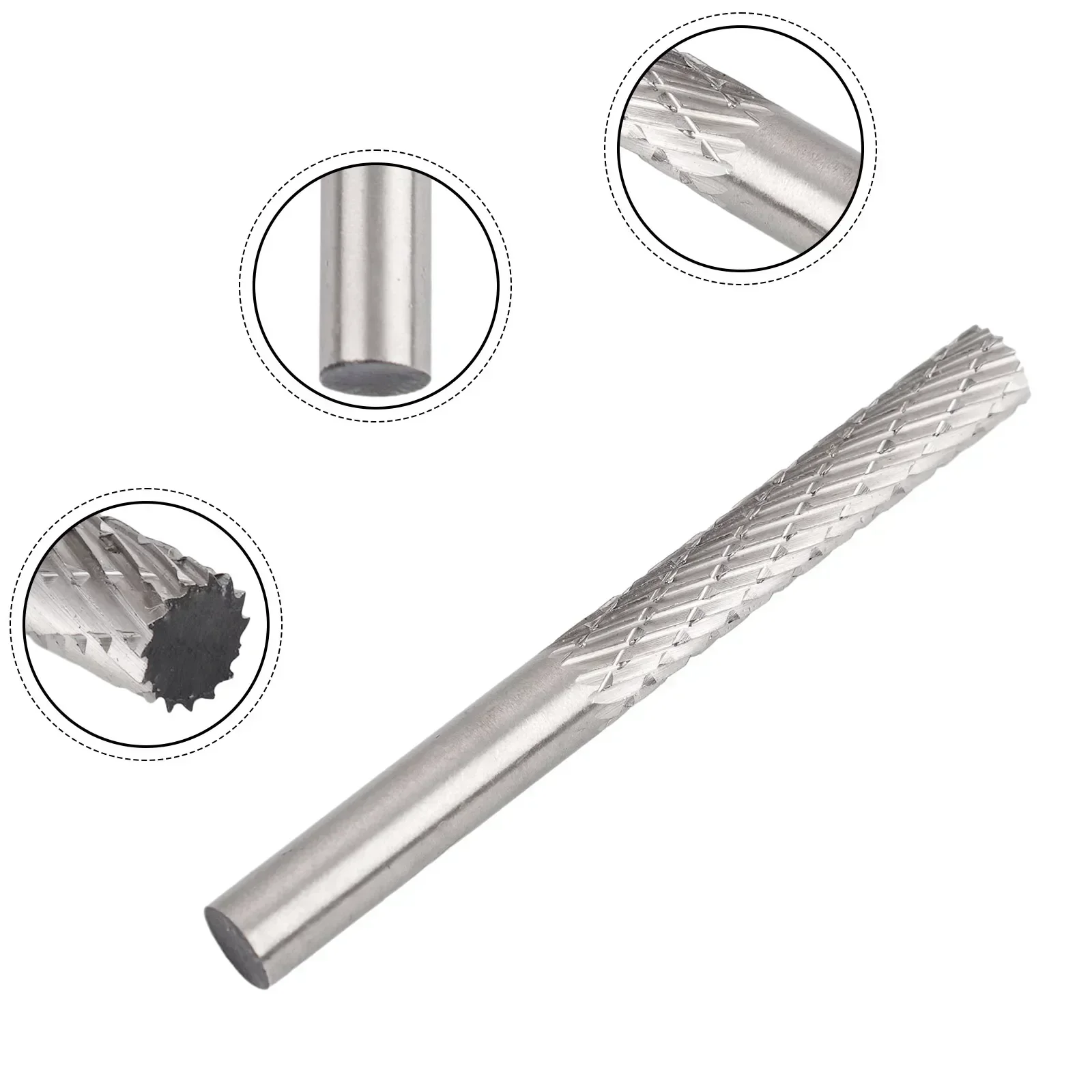Picture 4: 1pc Carbide Rotary File 6mm Shank Rotary Burr Milling Cutter Drill Bit Engraving Bits For Plastic Wood Metal Carving
