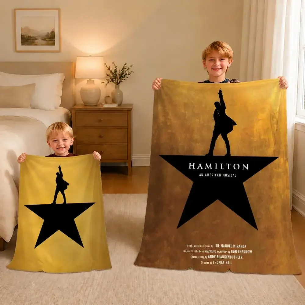 Musical spectacular Hamilton Throw Soft Plush Flannel Pet Blanket, Home Decor Cover for Sofa, Bed, Trip & Picnic