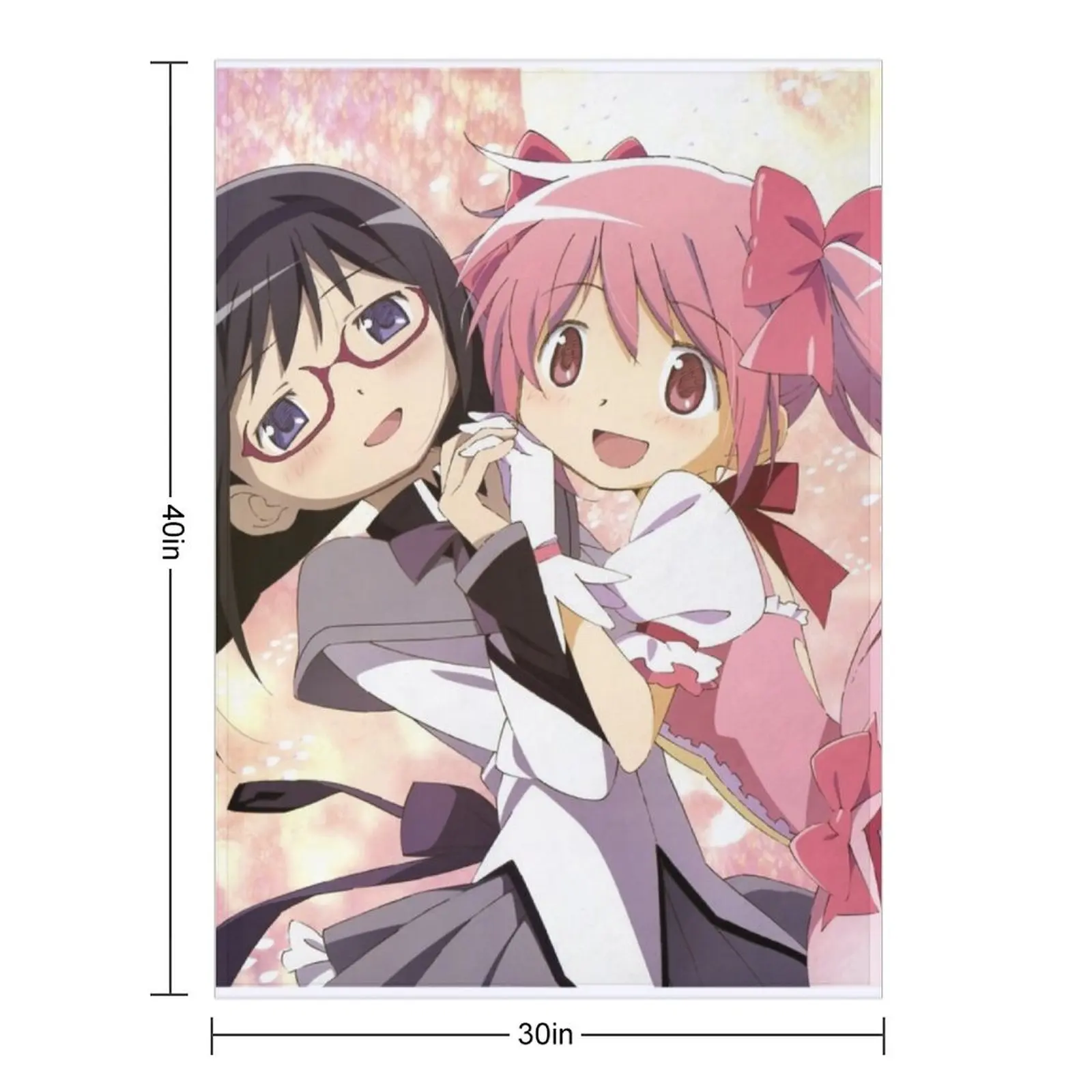 madoka magica madoka and homura Throw Blanket For Decorative Sofa Thermals For Travel Quilt Blankets For Sofas Blankets