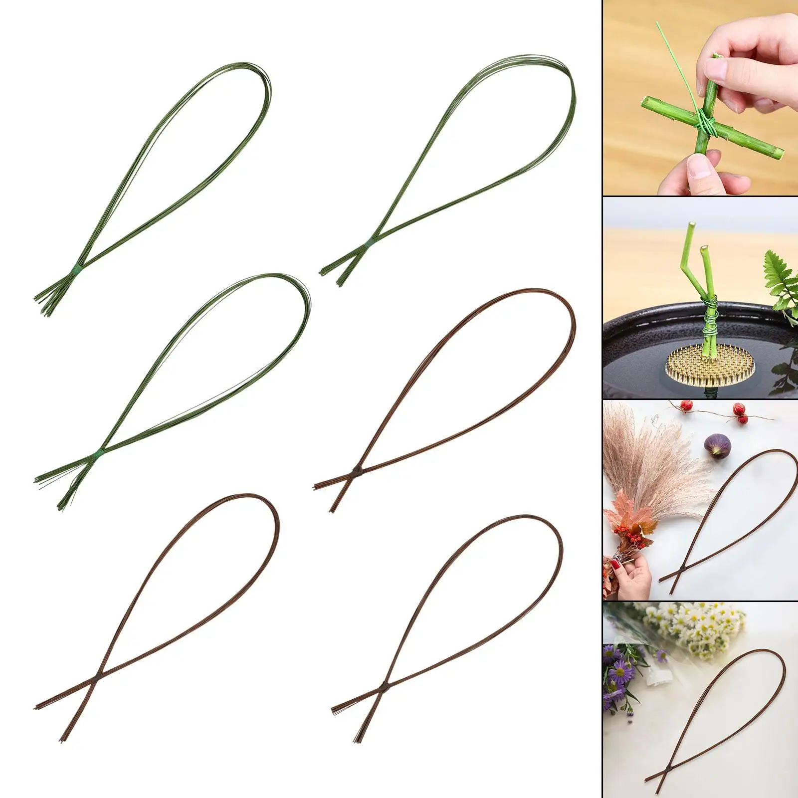 Fio floral florista fio de ferro comprimento 39,37 polegadas, fácil de dobrar, para envoltório de haste de buquê, kit de arranjo floral profissional resistente