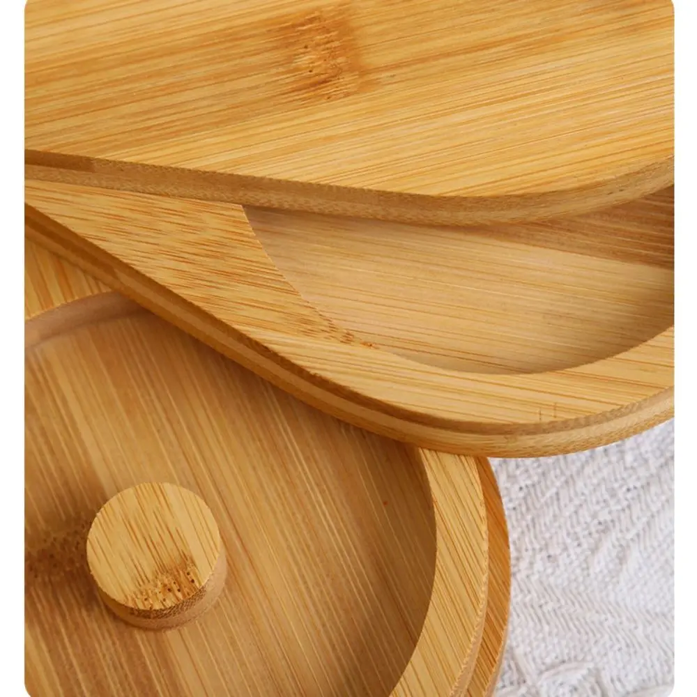 

Spice Container Rotating 3-Tiers Rimmer Box Foldable Household Salt Dipping Device Bamboo Wood Seasoning Jar Hotel Bar