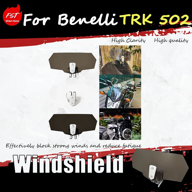 Para motocicleta Benelli TRK 502 Benelli TRK502 Huanglong con modificación de parabrisas pequeño de montaje alto - parabrisas de montaje alto