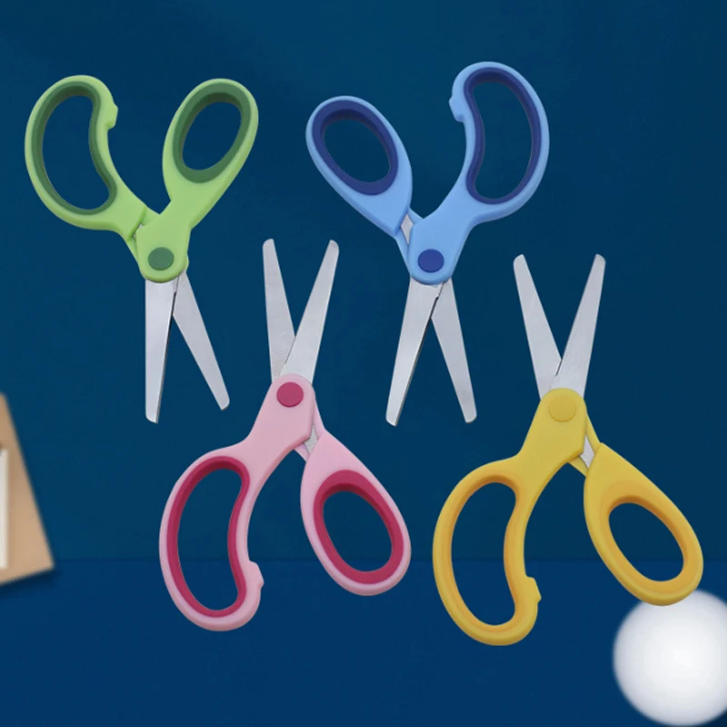 

Детские ножницы для левшей с ручкой в форме руки, из нержавеющей стали, маленькие, для дома и офиса