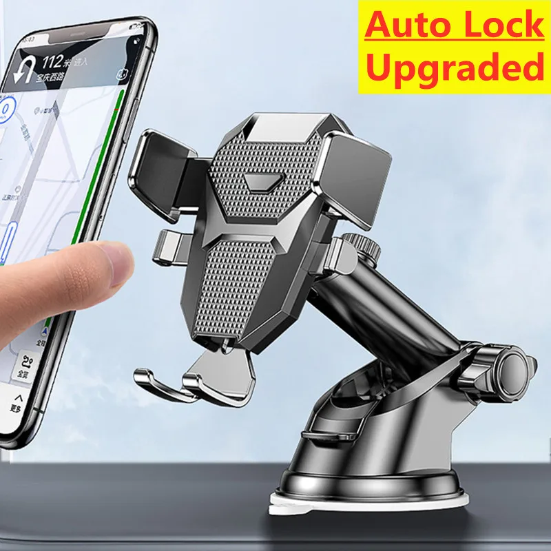 Sucker Car Phone Holder Mount Stand GPS Telefon Mobile Cell Support For iPhone 13 12 11 Pro Xiaomi Huawei Samsung Sucker Car Pho