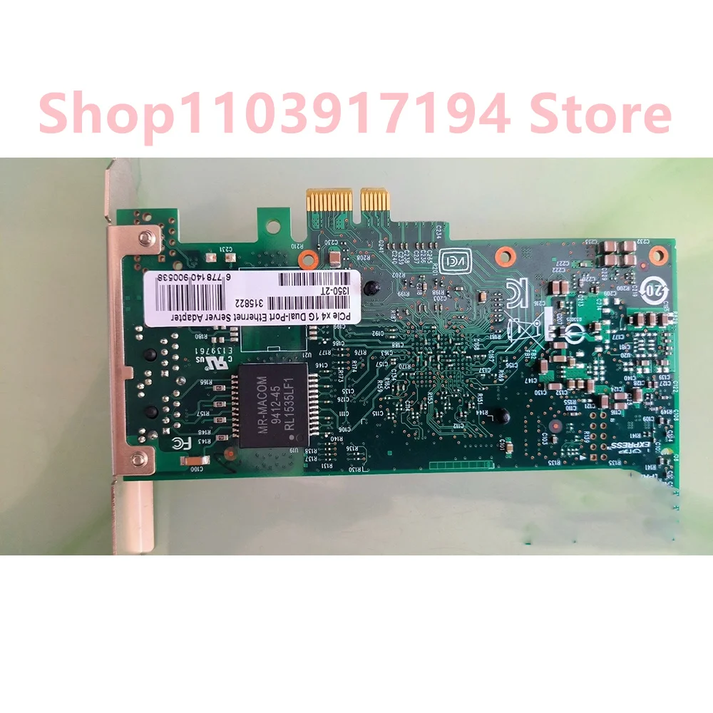 I350T2V2 BLK Gigabit dual-port Network card  I350-T2V2 I350-2T