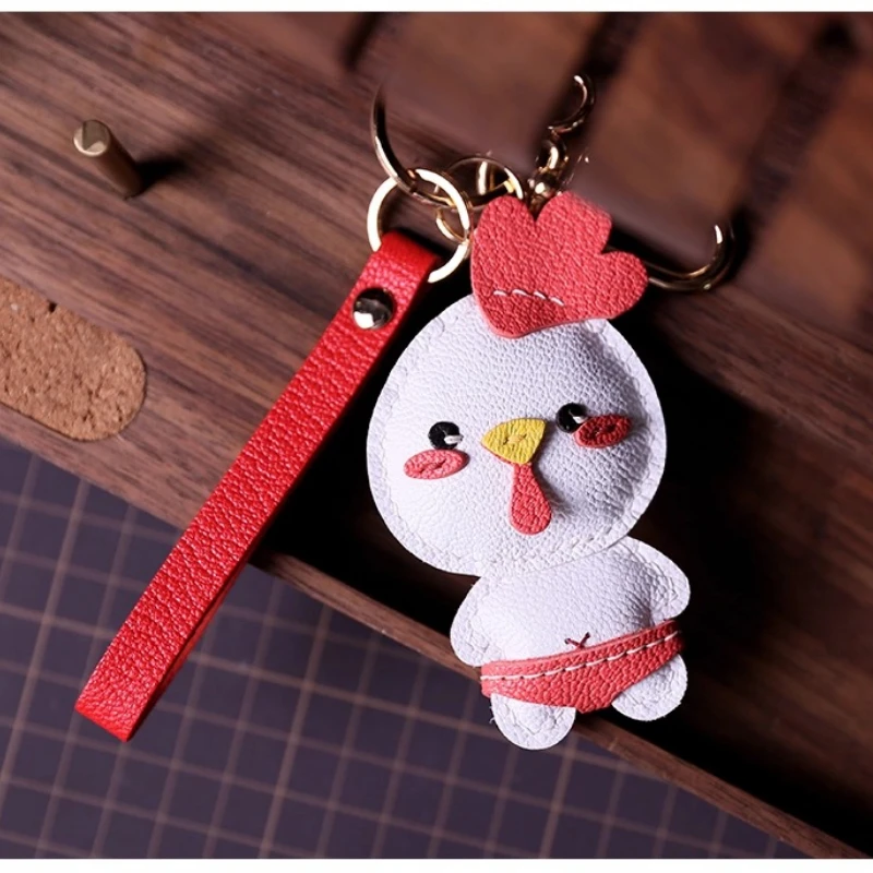 

Подвеска в виде цыпленка, подвеска из французской овчины, сумка-подвеска для телефона, брелок из натуральной кожи ручной работы.