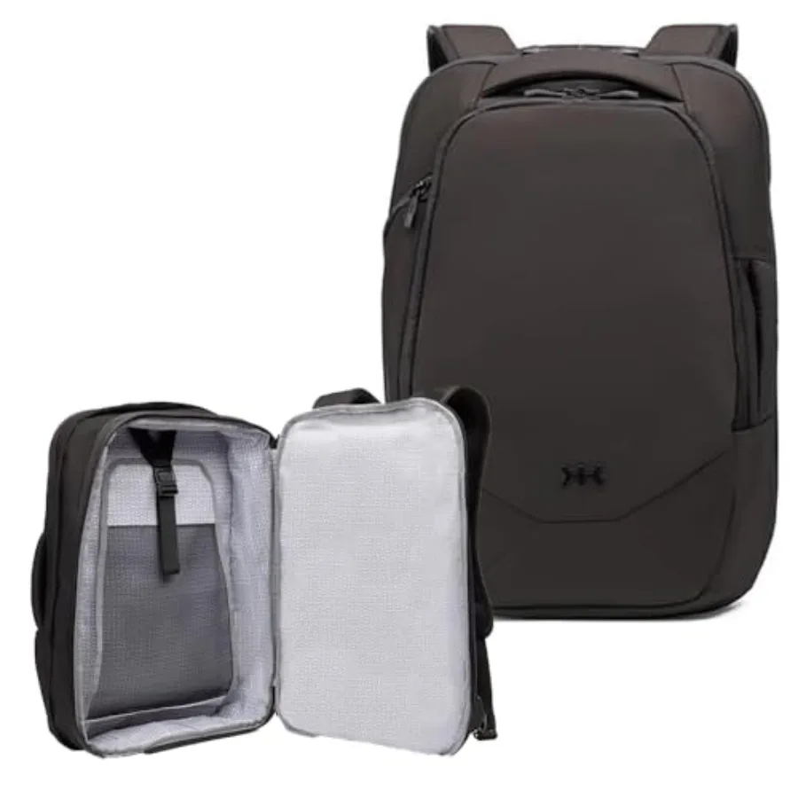 

Рюкзак для ноутбука Knack Small Series 2, подходит для ноутбуков до 16 дюймов, цвет «полуночный черный», одобрен TSA, расширяемый дорожный рюкзак с 2 отделениями.