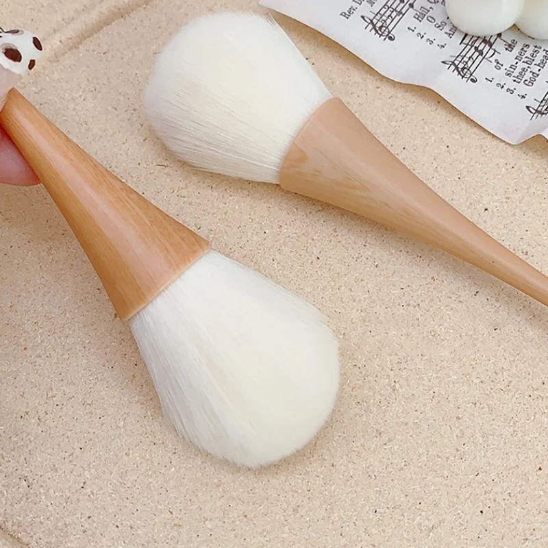 Brosse à ongles en forme de livres de poussière, accessoire de manucure, grande tête, fleur, poudre, blush, pour salon, maquillage, beauté