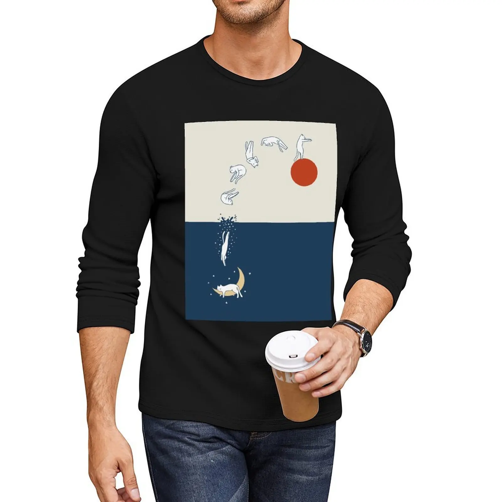 

Cat Landscape 37: Dive into the night Long T-Shirt boys white t shirts new edition t shirt black t shirts for men