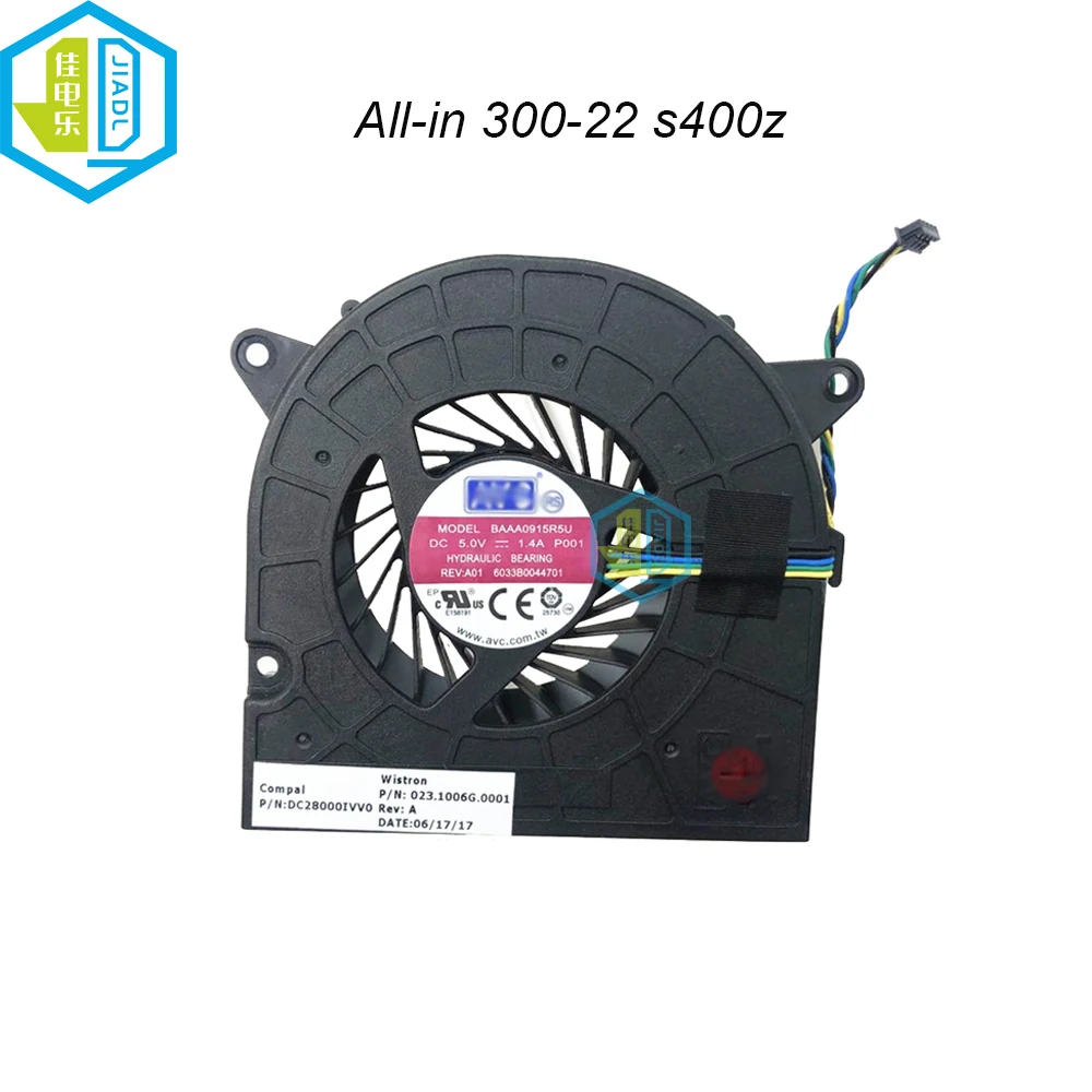 

00PC723 New Computer CPU Fan For Lenovo 300-22ISU 300-23ISU 23ACL 910-27ISH S400Z S500Z All-in-One ideacentre BAAA0915R5U P001