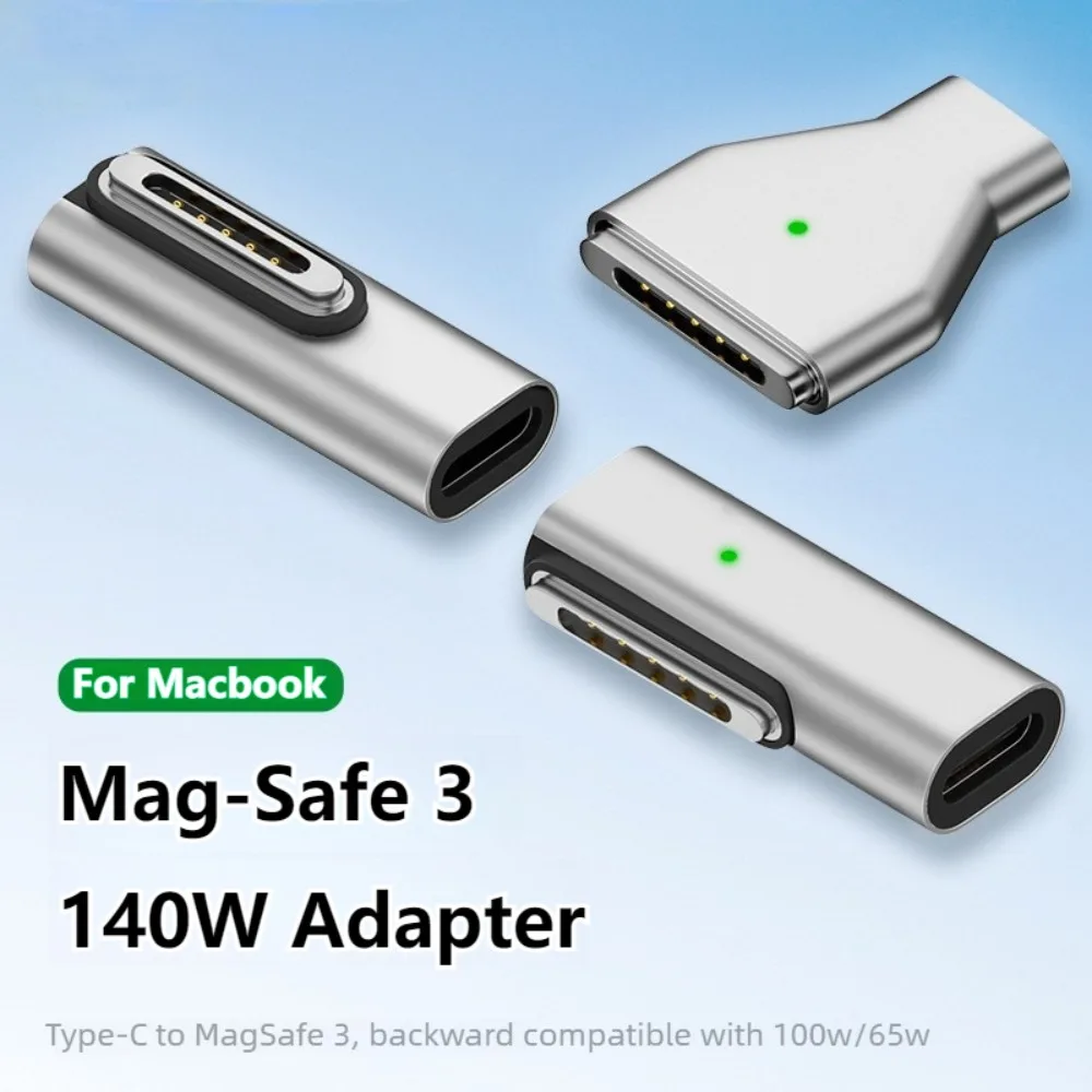 Compatible with MagSafe3 Magnetic Adapter Type-C Female to MagSafe 3 Converter Laptop 140W USB-C Adapter for MacBook Air/Pro