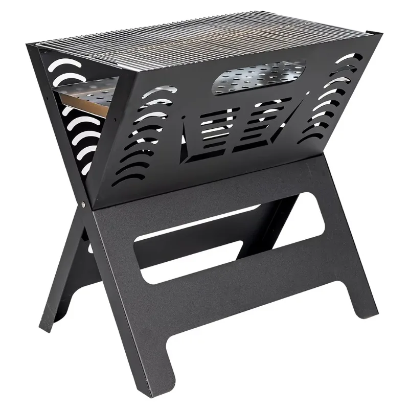 Outdoor Large Barbecue Stainless Steel Barbecue Grill Smoker Portable Charcoal Smokeless Barbecue Grill