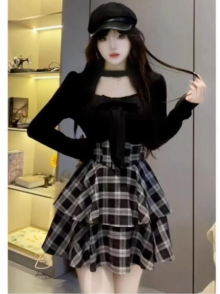 

Модный трендовый женский комплект с юбкой для девушек: новая весенняя коллекция, стильный образ для дерзких девушек, теплый зимний наряд в студенческом стиле