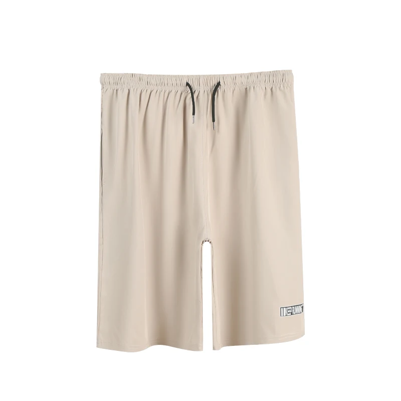 Pantalones cortos de cintura alta para hombre, Shorts de seda fría de verano, talla grande 7XL, secado rápido, holgados, cinco cuartos, informales, deportivos, para playa