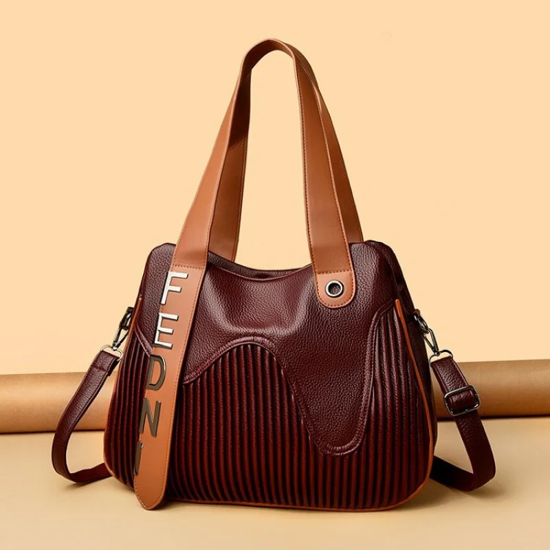 حقيبة يد نسائية فاخرة أنيقة - حقيبة كتف جلدية مصممة عبر الجسم للنساء #4