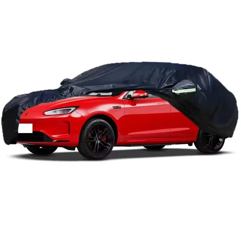 

For Wenjie M5 Car Covers Outdoor Waterproof Dustproof Sun Rain Snow Protection Thick Oxford Cloth Car Accessories