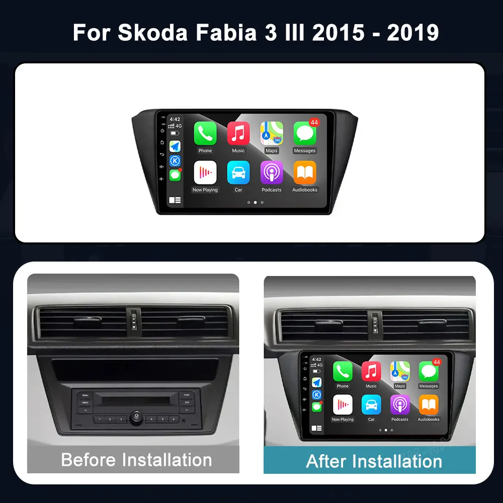 أندرويد 14 لسكودا فابيا 3 III 2015 - 2018 2019 مشغل وسائط متعددة للسيارة DSPGPS شاشة ملاحة لاسلكية Carplay راديو ستيريو #6
