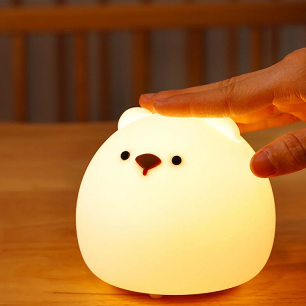 

Cute Cartoon Bear Night Lamp Rechargeable Small Desk Lamp for Room Bedside Small Night Light Nursing Light