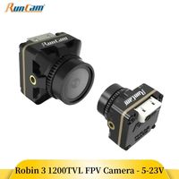 RunCam Robin 3 1200TVL FPV Camera - 5-23V Wide Voltage 4:3 Aspect Ratio Ultra-Light 5.3g for FPV Racing Drones (19x19x19mm)
