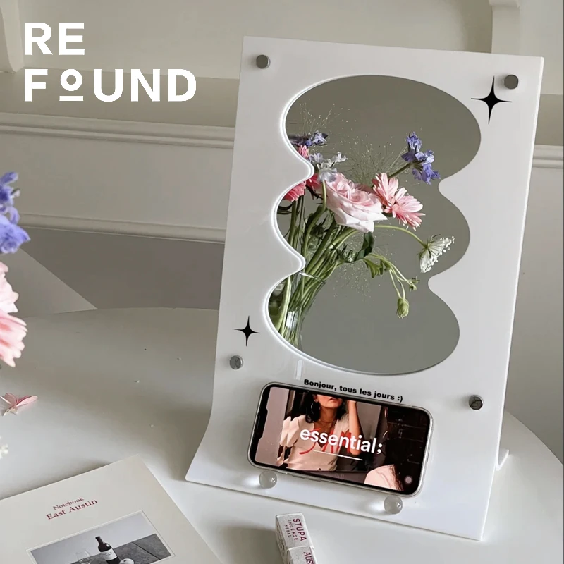 

Французское акриловое зеркало, художественное зеркало для макияжа, зеркало неправильной формы для украшения гостиной, декоративные зеркала, украшение для дома